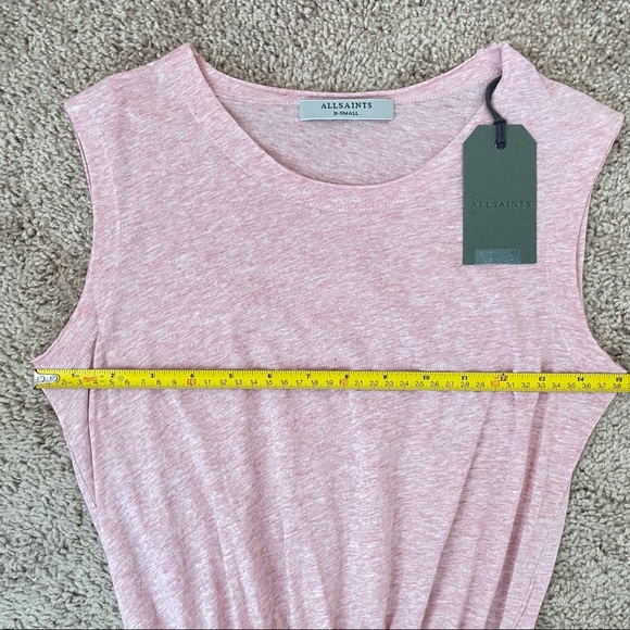 ALLSAINTS Pink Marl Waisty Feminine Romany Sleeveless Top Size XS New - Picture 10 of 15